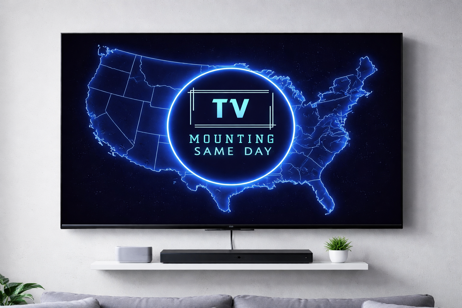 TV mounting service in Aurora Illinois by TV Mounting Same Day LLC